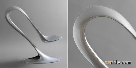地利维也纳,2007年毕业于维也纳应用艺术大学工业设计专业,主要研究新型材料及其制造技术,并以限量版的形式设计制造产品。他的家居作品融合了自然与艺术的元素,甚至有一些还带有几分雕塑的意味,感觉好像是来自未来的设计,这次分享的是他的新作-Spoon Chair(汤勺椅子),结合了力学原理及材料构造,使人能够比较舒适的坐在上面。